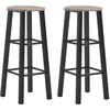 Image de vidaXL Vidaxl Tabourets De Bar Lot De 2 Noir Mdf