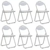 Image de vidaXL Chaises pliantes à manger lot de 6 blanc similicuir284409
