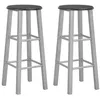 Image de vidaXL Tabourets de bar lot de 2 argenté MDF284410
