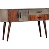 Image de vidaXL Vidaxl Table Console Gris 120x35x75 Cm Bois De Manguier Massif Brut