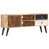 Image de Vidaxl Meuble Tv 115x30x47 Cm Bois Massif De Manguier