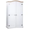 Image de vidaXL Garde-robe avec 2 portes Gamme Corona pin mexicain Blanc