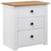 Image de vidaXL Table de chevet Blanc 46x40x57 cm Pin Gamme Panama282654