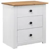 Image de Table De Chevet Blanc 46x40x57 Cm Pin Assortiment Panama