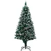 Image de vidaXL Vidaxl Sapin De No?L Avec Led Et Pommes De Pin Et Neige Blanche 180 Cm