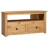 Image de vidaXL Meuble TV d'angle 93x49x49 cm Pin solide Assortiment Panama282685
