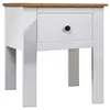 Image de vidaXL Table de chevet Blanc 46x40x57 cm Pin Gamme Panama