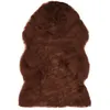 Image de vidaXL Tapis 60 x 90 cm Peau de mouton synthétique Marron