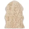 Image de vidaXL Tapis 60 x 90 cm Peau de mouton synthétique Mélange de marron