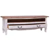 Image de vidaXL Meuble Tv 120 X 30 X 40 Cm Blanc Bois De Récupération Massif