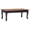 Image de vidaXL Table basse Noir 120 x 60 x 45 cm Bois d'acajou massif