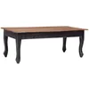Image de vidaXL Vidaxl Table Basse Noir 120 X 60 X 45 Cm Bois D'acajou Massif