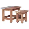 Image de vidaXL Tables gigognes 2 pcs bois d'acajou massif