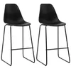 Image de vidaXL Chaises de bar lot de 2 noir plastique281501
