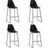 Image de vidaXL Vidaxl Chaises De Bar 4 Pcs Noir Plastique