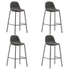 Image de vidaXL Chaises de bar lot de 4 gris foncé tissu281526