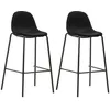 Image de vidaXL Vidaxl Chaises De Bar 2 Pcs Noir Tissu