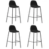 Image de vidaXL Vidaxl Chaises De Bar Lot De 4 Noir Tissu