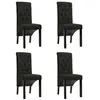 Image de vidaXL Chaises à manger lot de 4 noir tissu276975