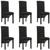 Image de vidaXL Chaises à manger lot de 6 noir tissu276976