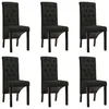 Image de Chaises de salle Ã  manger 6 pcs Noir Tissu - VidaXL
