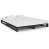 Image de vidaXL Cadre de lit de palette sans matelas gris 140x200cm bois massif285251