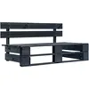 Image de Vidaxl Banc Palette De Jardin Bois Noir