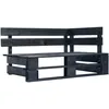 Image de Vidaxl Banc D'angle Palette De Jardin Bois Noir