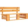 Image de Vidaxl Banc Palette De Jardin Bois Marron Miel