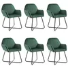 Image de vidaXL Chaises à manger lot de 6 vert velours277008