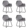 Image de vidaXL Chaises à manger lot de 4 gris velours277009