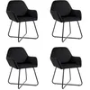 Image de vidaXL Chaises à manger lot de 4 Noir Velours277011