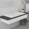 Image de vidaXL Lavabo encastrÃ© 81 x 39,5 x 18,5 cm CÃ©ramique Blanc