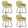 Image de vidaXL Chaises à manger lot de 4 vert tissu277104
