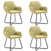 Image de vidaXL Chaises de salle Ã  manger 4 pcs Vert Tissu