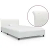 Image de vidaXL Cadre de lit Blanc Similicuir 100 x 200 cm
