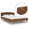 Image de vidaXL Vidaxl Cadre De Lit Marron Similicuir Daim 120 X 200 Cm