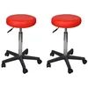 Image de vidaXL Tabourets de bureau lot de 2 Rouge 35,5x84 cm Similicuir277177