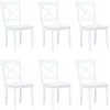 Image de vidaXL Chaises De Salle À Manger 6 Pcs Design Ergonomique Avec Finition Bois Massif Caoutchouc