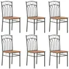 Image de vidaXL Chaises à manger lot de 6 marron MDF281397