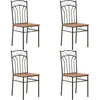 Image de vidaXL Vidaxl Chaises De Salle À Manger 4 Pcs Marron Mdf