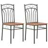 Image de vidaXL Chaises à manger lot de 2 marron MDF281399