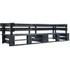 Image de Vidaxl CanapÃ© Palette Ã 2 Places De Jardin Noir Bois