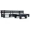 Image de vidaXL Canapés de jardin palette 4 pcs Noir Bois
