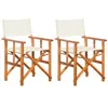 Image de vidaXL Chaises de metteur en scène lot de 2 Bois massif d'acacia45946