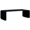 Image de vidaXL Table basse Noir 98 x 45 x 31 cm Verre trempé
