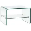 Image de vidaXL Table basse Clair 50 x 45 x 33 cm Verre trempé