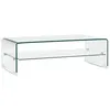 Image de vidaXL Table basse Clair 98x45x31 cm Verre trempé 284745