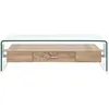 Image de vidaXL vidaXL Table basse Clair 98x45x31 cm Verre trempé