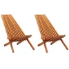 Image de vidaXL Chaises pliables d'extérieur lot de 2 Bois d'acacia solide45975